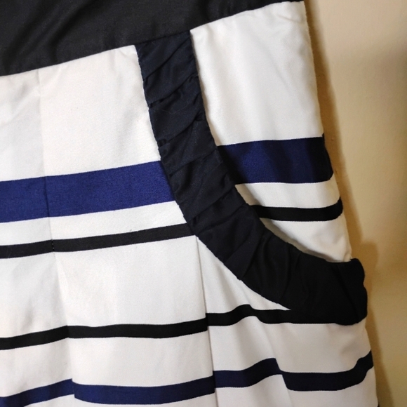 Ann Taylor A-Line Skirt 2 Collegiate Preppy Striped Cotton Old Money Aesthetic - Picture 5 of 10